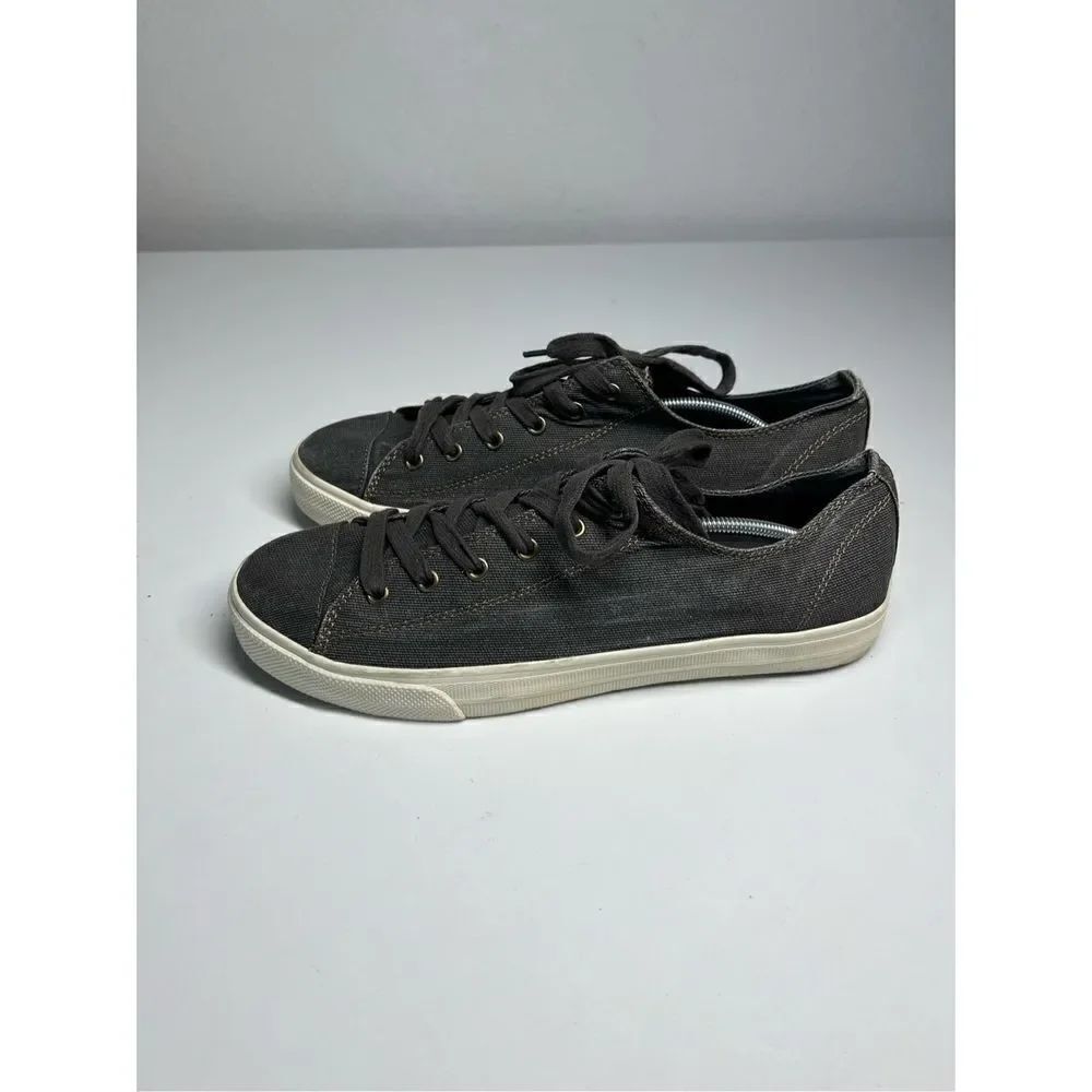 George Men´s shoes Gray Denim Canvas Oxford Lace up Sneakers Shoes Size 11